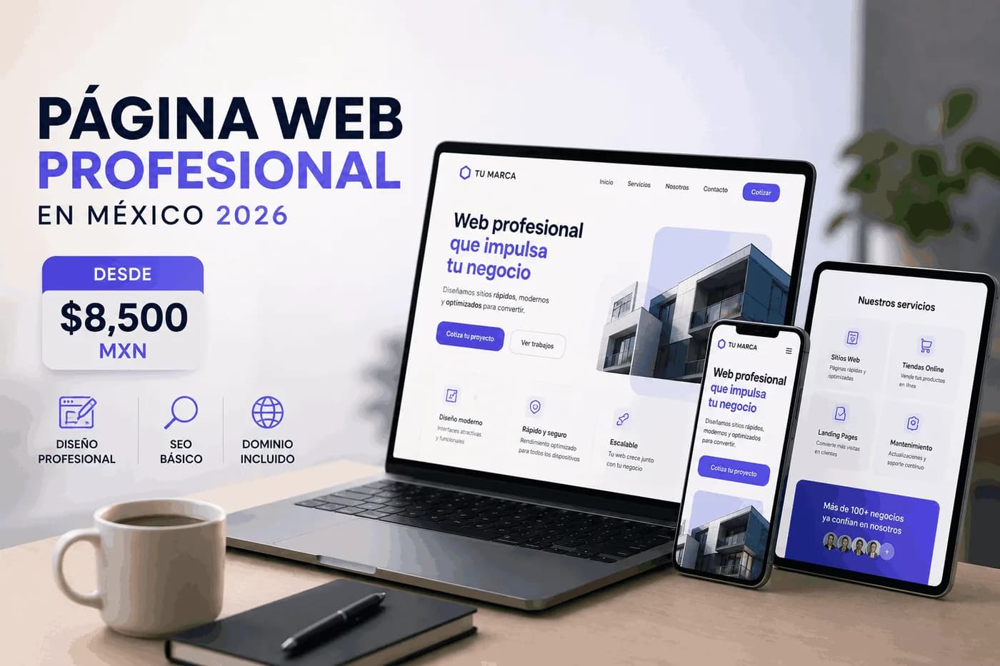 Cuánto cuesta una página web en México 2026 — guía real de precios